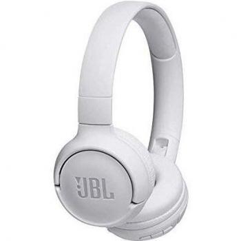 JBL Tune500BT – Auriculares supraaurales inalámbricos con conexiones multipunto y asistente de voz Google now o Siri – Batería de 16h – Blanco
