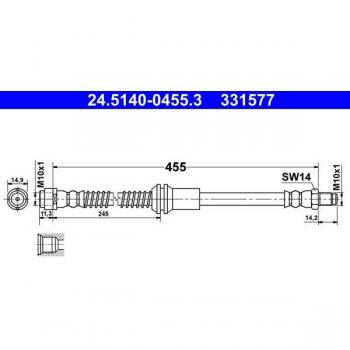 Tubo de freno ATE 24.5140-0455.3