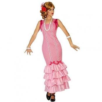 Atosa-38600 Disfraz flamenca, color rosa, XS-S