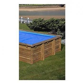 Cubierta Isotérmica Rectangular para Piscina de Madera Natural 565 x 268 cm Gre Accessories