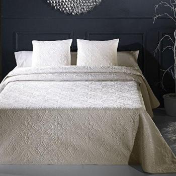 J Larrainzar Tambre Colcha Boutí, Poliéster, Beige, CAMA DE 180 x190/200Cm