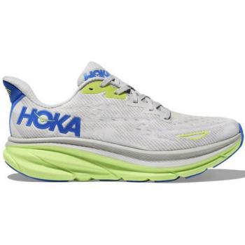 HOKA Men's Clifton 9 Road Running Shoes, Stardust/Electric Cobalt, Size 8