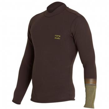2018 Billabong Revo DBAH 2mm Long Sleeve Neoprene Jacket DARK BROWN H42M02 Sizes- - ExtraLarge