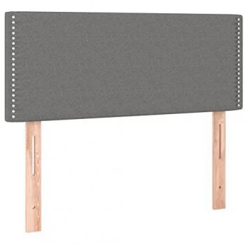 Cabecero con LED de tela gris oscuro 100x5x78/88 cm