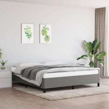 Cama solar sin colchón gris oscuro 160x200 cm Tejido Estructura de cama de tela gris oscuro 160x200 cm Vidaxl Gris