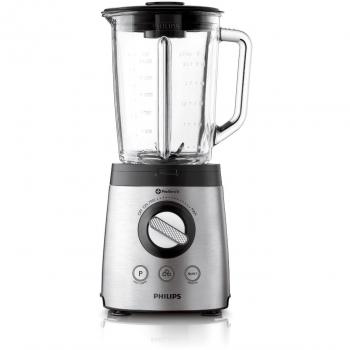 Philips HR2195/00 Avance Collection - Batidora, 900 W, jarra de cristal de 2 litros, con espátula, color plateado