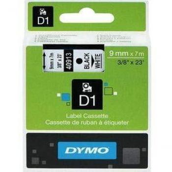 Accesorios para rotuladoras Dymo D1 Etiqueta 9 mm x 7 m negro blanco 40913