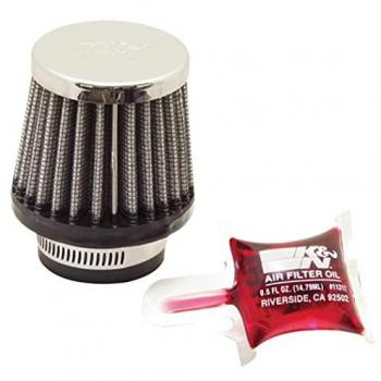 Filtro de Aire Deportivo K&N RC-0790 Universal Redondo Cónico Cromo para Coche y Moto