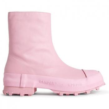 CAMPERLAB Traktori Ankle Boots for Men in Pink Smooth Leather (Size 44)