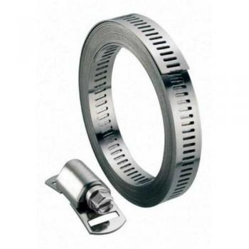 Kit de abrazadera de banda calada para apriete continuo de 3 metros en acero inoxidable, ancho 13 mm