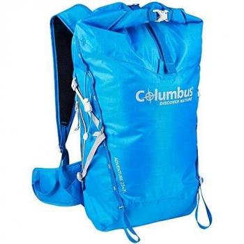 COLUMBUS Adventure 23 + 7 Mochila Estilo Morral Impermeable para Camping, Senderismo o Trekking. Dispone de Tirantes Ajustables, Estabilizador de Carga y Soporte para Bastones Color Azul.