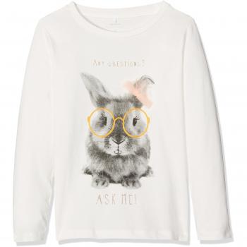 NAME IT Nitfekina LS Top Mini, Camiseta para Bebés, Blanco