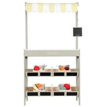Puesto de Mercado de Madera Little Dutch con Accesorios de Juguete