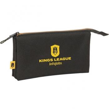 Portatodo Triple Kings League 22x12x3 cm Safta Negro