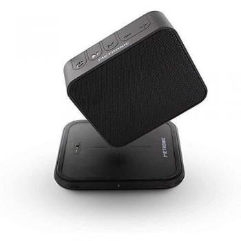 Metronic 477079 Altavoz portátil Bluetooth 6W con Cargador inalámbrico Incluido para Smartphone, autonomía 16 Horas, Carga y reproducción