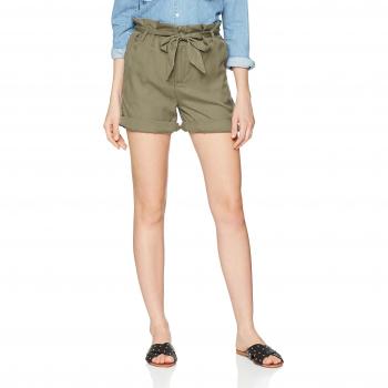 Only Onlkira Belt Shorts Pnt, Pantalones Cortos para Mujer, Verde