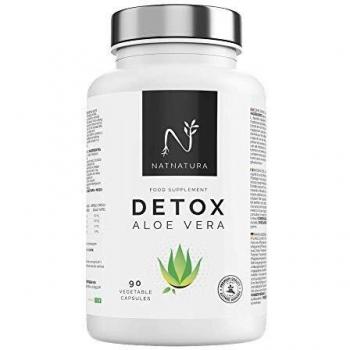 Detox adelgazante potente. Plan detox a base de Aloe Vera e Hinojo para eliminar toxinas y limpieza de colon. 90 cápsulas vegetales. NATNATURA HEALTH & BEAUTY