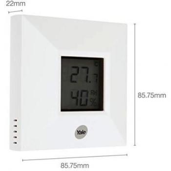 Yale 60-A300-00RS-SR Sensor de Temperatura Y Humedad, Blanco