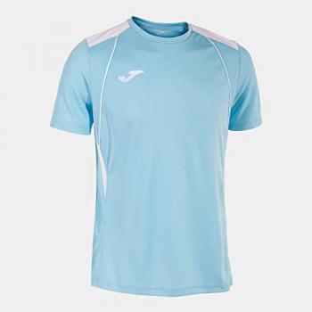 Camiseta Manga Corta Hombre Championship VII Celeste Blanco Joma