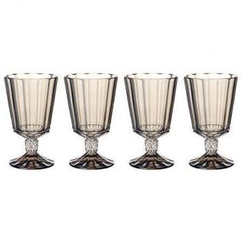 Villeroy & Boch Opéra Smoke Copa de vino, Set de 4, 285 ml, Vidrio de cristal, Transparente/Gris