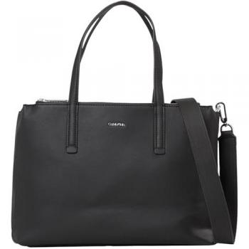 CK MUST Medium Tote Bag - Black Women's Handbag with Adjustable Strap