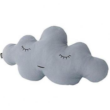 Paparajote Factory Cloud L Paloma - Cojín de algodón con forma de nube, 80 x 42 cm, color gris