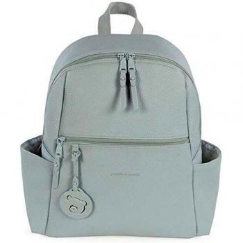 Pasito a Pasito. Mochila Yummi. Bolsa Pañalera Amplia para Silla de Paseo. Diseño Cómodo y Versátil con Asas Cortas para Colgar del Cochecito o Correas para Llevar a la Espalda. Color Verde