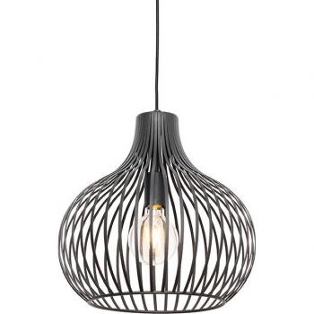 Lámpara colgante moderna negra de 38 cm - Saffira