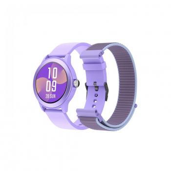 Smartwatch SPC Smartee Duo Vivo Violet + Correa Ex - Pantalla Redonda 1.27 - Más de 100 Modos Deportivos