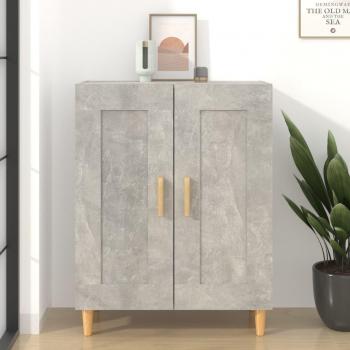 Armario de hormigón gris 69,5x34x90 cm de madera contrachapada