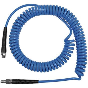 Juego de Manguera Espiral con Conexión G 3/8, Diámetro Interior 8 mm, Diámetro Exterior 12 mm, Longitud 6 m, Protección contra Dobleces