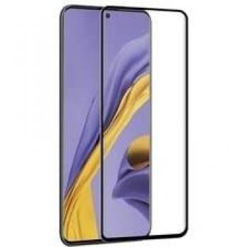 Protector de Pantalla Antibacteriano de Vidrio Templado Negro Transparente para Samsung Galaxy A51 5G