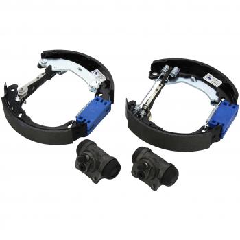 Kit de frenos a tambor ATE 03.0520-8220.3 para Fiat 500, Panda y Ford Ka, incluye zapatas originales y accesorios