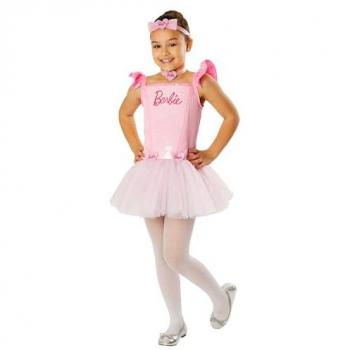 Disfraz Infantil Barbie Ballerina Talla M (5-6 años) - Vestido con tutu, choker y diadema, Oficial Mattel
