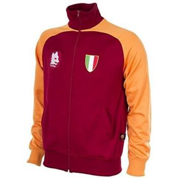 Chaqueta de Chándal con Cremallera AS Roma 1983 Retro Unisex - Adulto L Negra/Roja