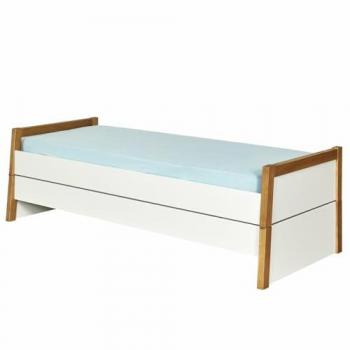 Pack cama nido con colchón de madera maciza 80x200 cm color marrón 208x88x90 cm