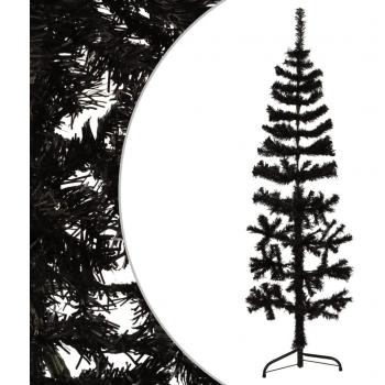 vidaXL Slim Artificial Half Christmas Tree with Black Stand 120 cm