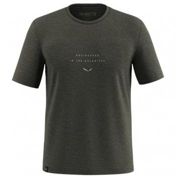 SALEWA Eagle Eitd AM Men's Short Sleeve T-Shirt - Dark Olive, Size 50
