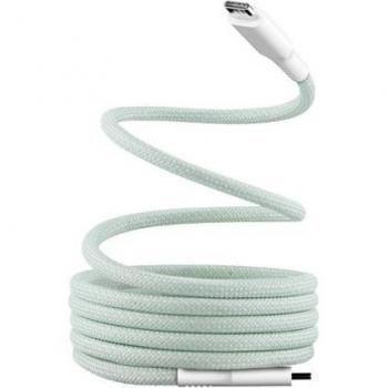 Cable Magnético USB-C a USB-C 1,5m 60W Verde con Funda Antinudos