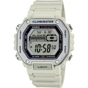 Casio Standard Digital Quartz Men's Watch with White Resin Strap and 100M Water Resistance