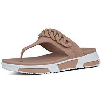 Fitflop Heda Chain Toe-Thongs, Chanclas para Mujer, Rosa