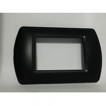 Placas ABS Compatibles para Tapa de Enchufe Master Modo Colorra - Negro - 4 Foros