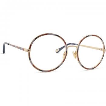 Chloé CH0103O 007 21 54 Red Havana Gold Eyewear Frames, Brown female glasses, Size: 54 MM
