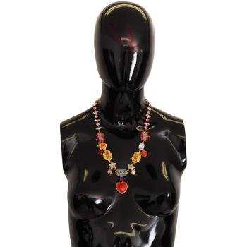 Dolce & Gabbana Gold Cartoon Love Star Boom Crystals Chain Necklace