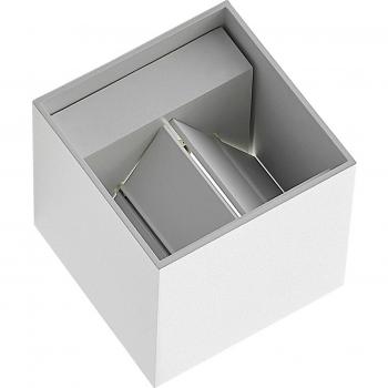 Aplique de pared Arcchio Zuzana, angular, blanco, enchufe, G9, 1 llama, 9,7 cm de aluminio para salón y comedor