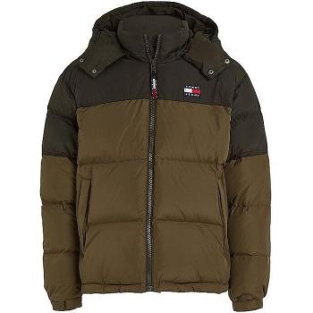Tommy Jeans Alaska Colorbloc Puffer Jacket Drab Olive Green