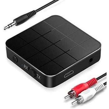 Oacvien Transmisor Bluetooth 2 en 1 Transmisor Bluetooth 5.0 Receptor Adaptador inalámbrico de 3.5 mm de Baja latencia para TV Sistemas de Sonido para el hogar y el automóvil