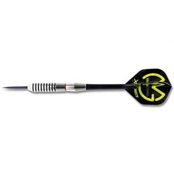 Dardos Profesionales Michael Van Gerwen de 20g en Níquel y Latón, Color Negro y Verde, Marca XQ MAX