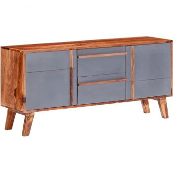 Aparador de madera maciza de Sheesham gris 120x30x55 cm