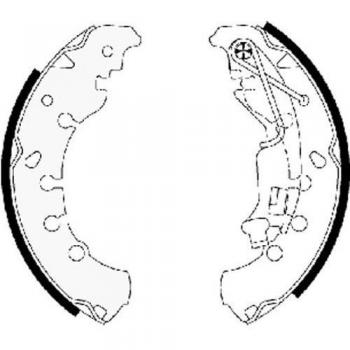 Juego de zapatas de frenos HELLA PAGID 8DB 355 002-961 H9855 Sistema de frenos Lockheed para CHRYSLER / CITROEN / FIAT / LANCIA